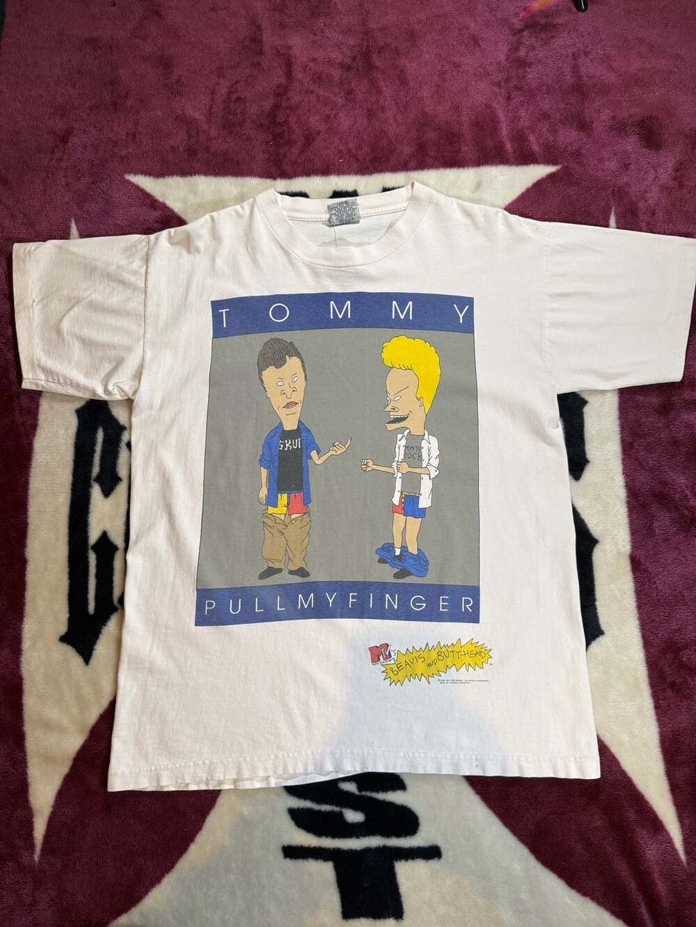 Vintage 1995 Stanley Desantis Beavis and Butt-Head Tommy Pull My Finger Graphic